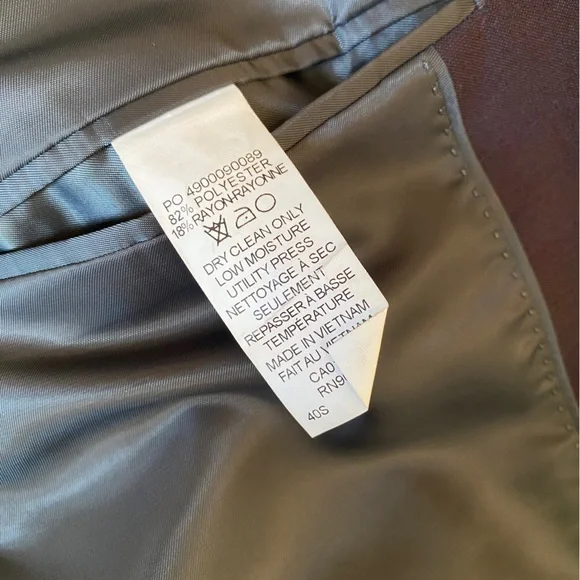 Calvin Klein suit blazer eggplant / Aubergine - Picture 13 of 14